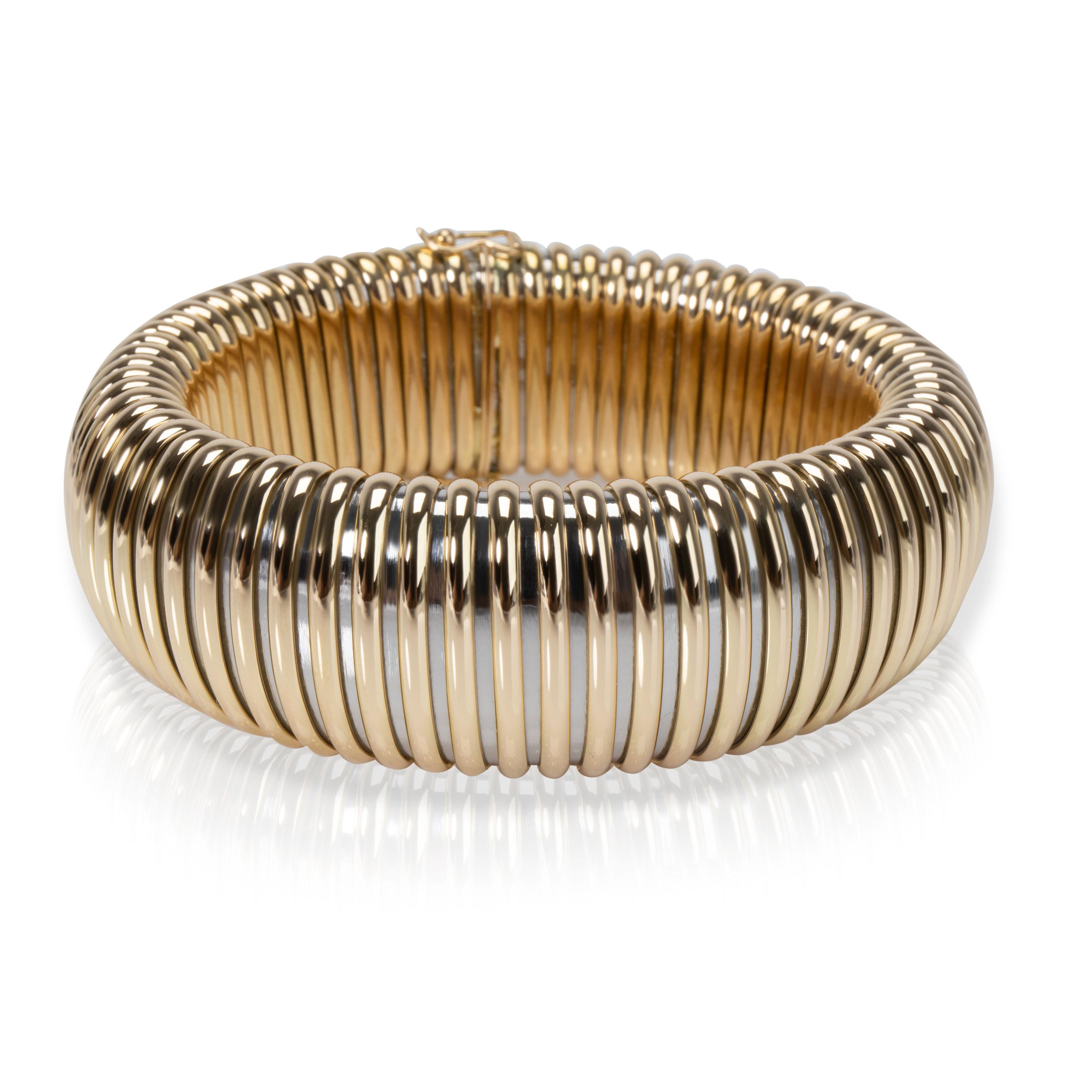 Cartier Tubogas-Armband aus 18 Karat Gelbgold und Edelstahl Damen