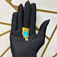 Cartier Turquoise Owl Brooch