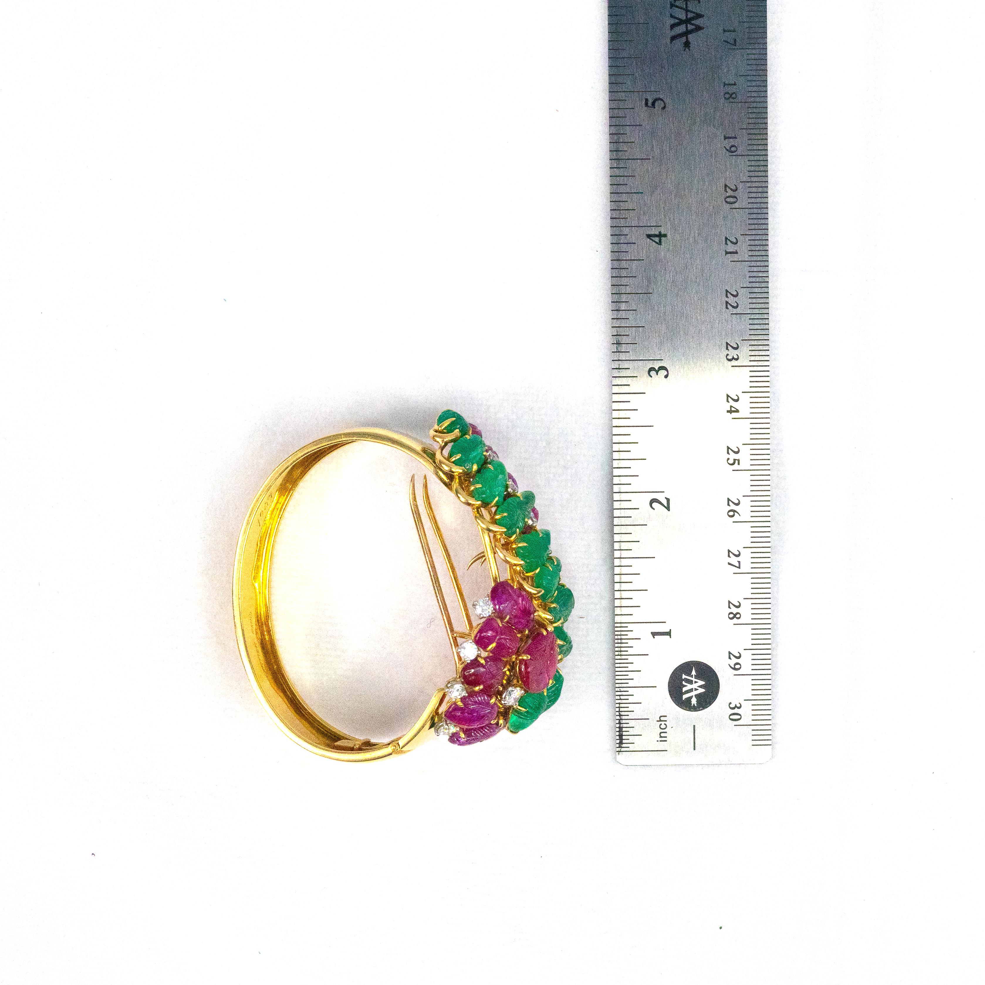 Brazalete Cartier Tutti Frutti Art Decó en venta