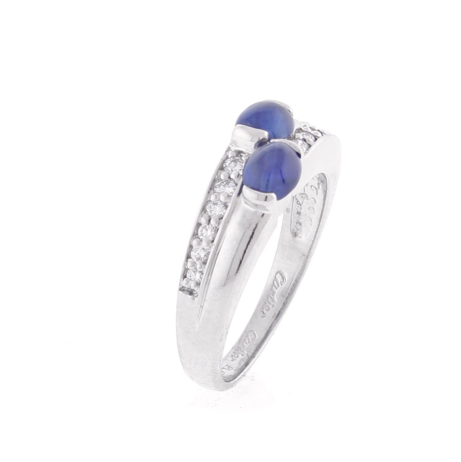 cartier oval cabochon sapphire ring
