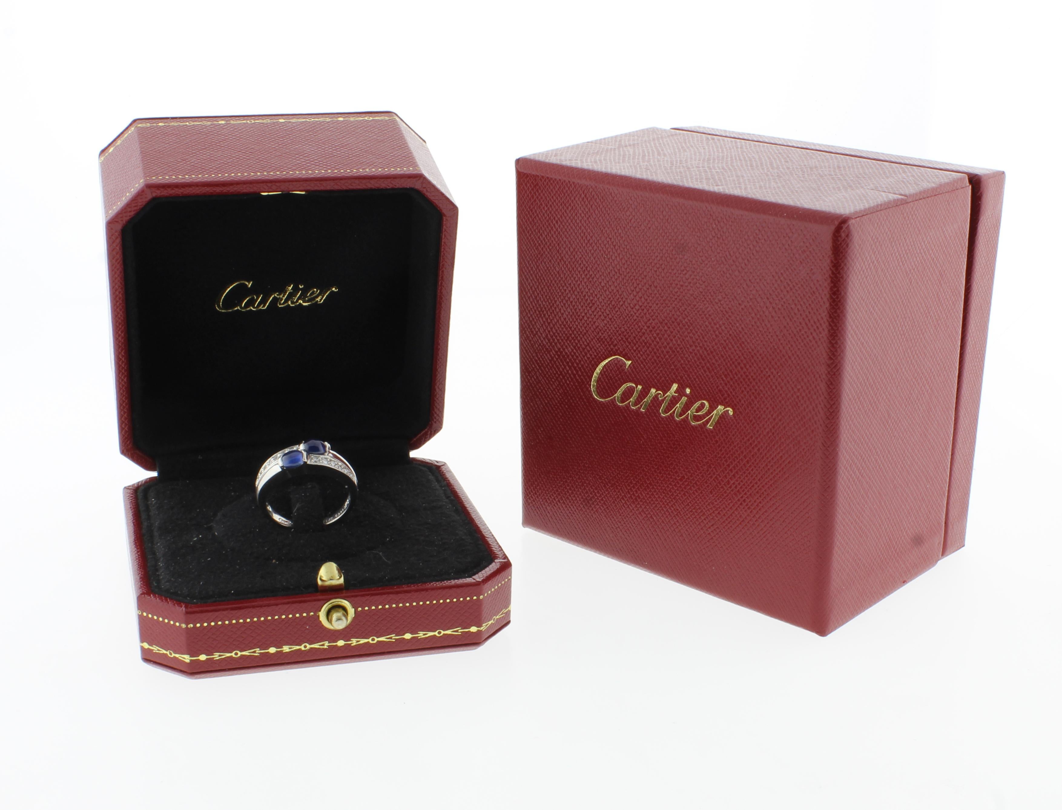 cartier oval cabochon saphire