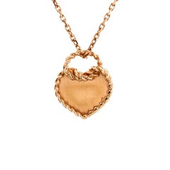 Cartier Twist Heart Pendant Necklace 18k Rose Gold