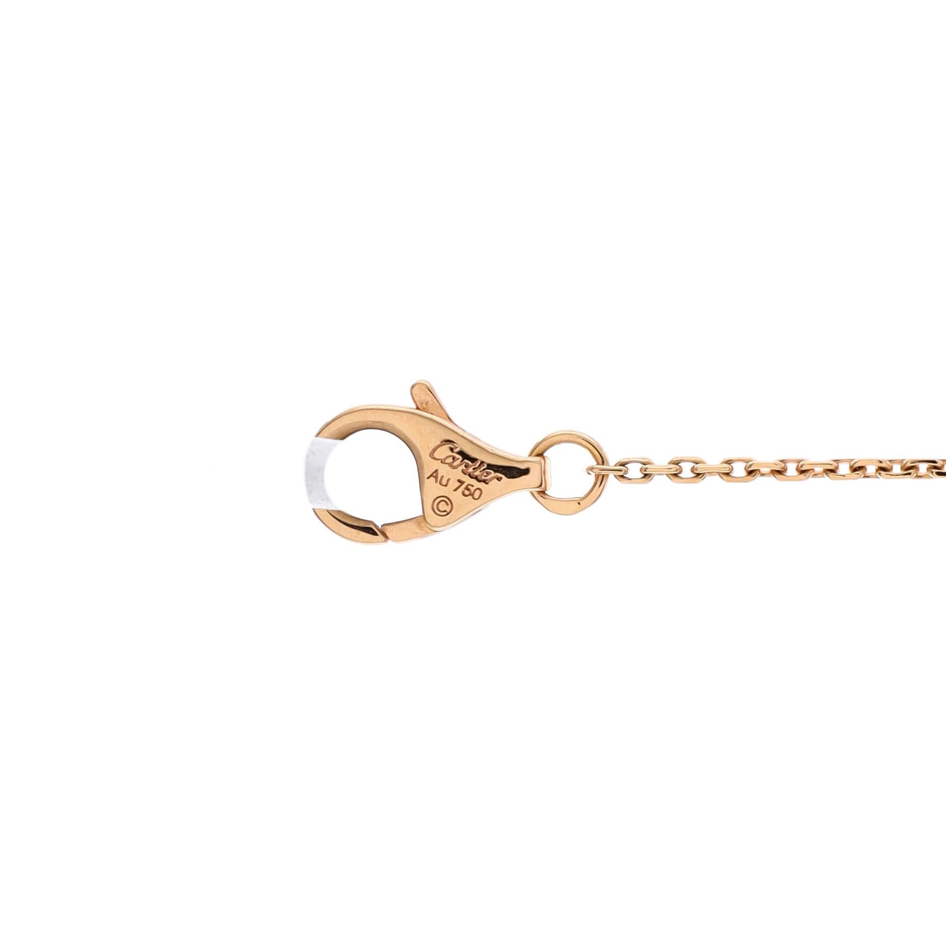 Women's Cartier Twist Heart Pendant Necklace 18k Rose Gold