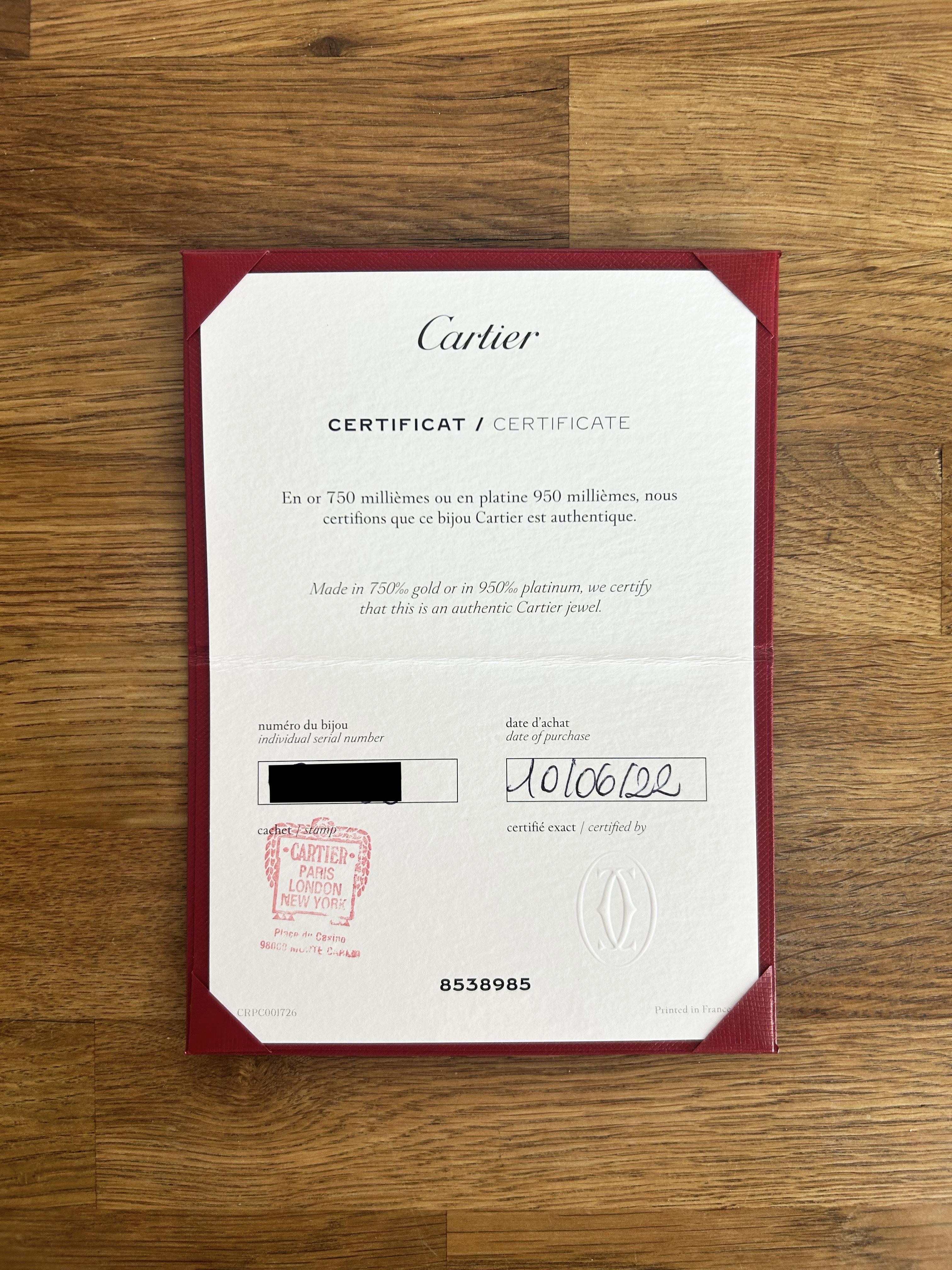 Cartier Two Diamond Classic Model LOVE Hoop Earrings For Sale 1