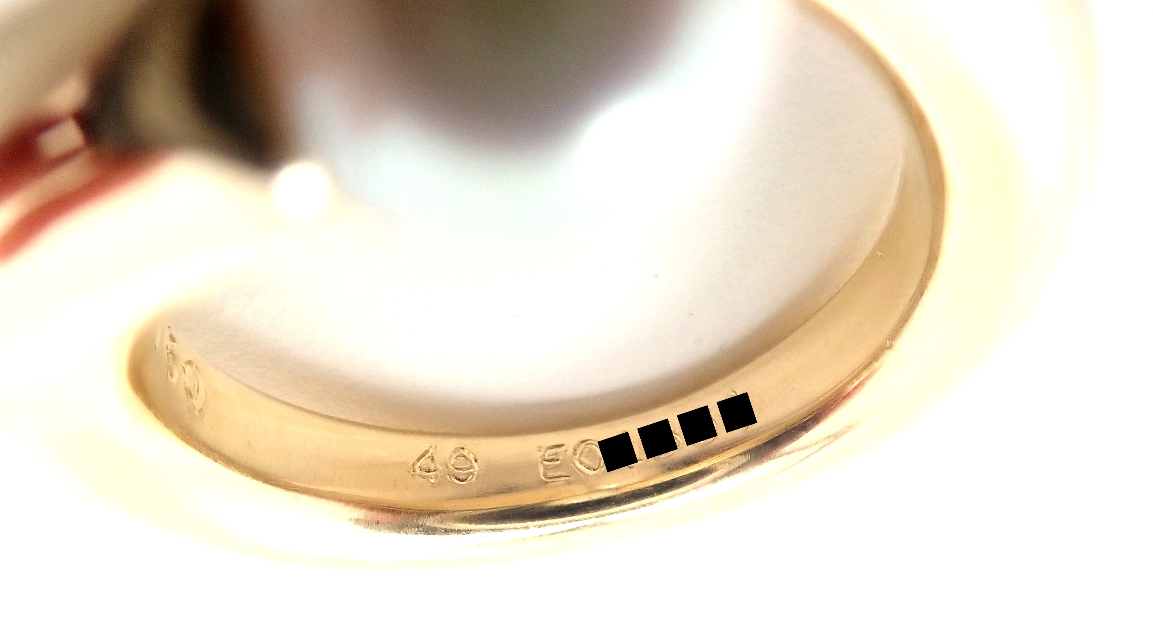 Cartier Two Pearls Bypass Yellow Gold Band Ring In Excellent Condition In Southampton, PA