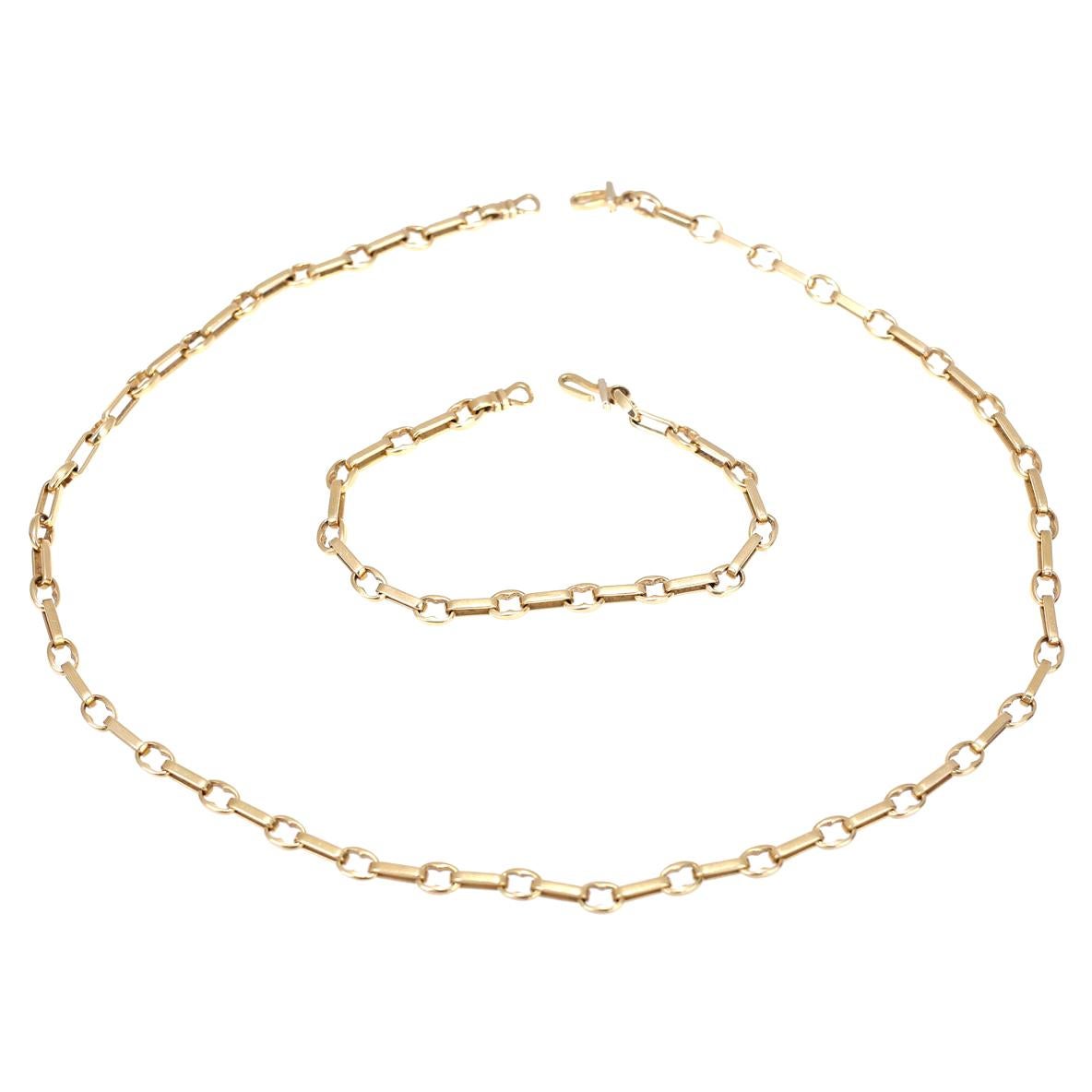 Chaîne deux pièces en or 18 carats de Cartier signée:: 2000