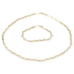 Cartier Two-Piece 18 Karat Gold Chain Signed, 2000