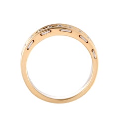 Cartier Two-Row Diamond Gold Band Ring