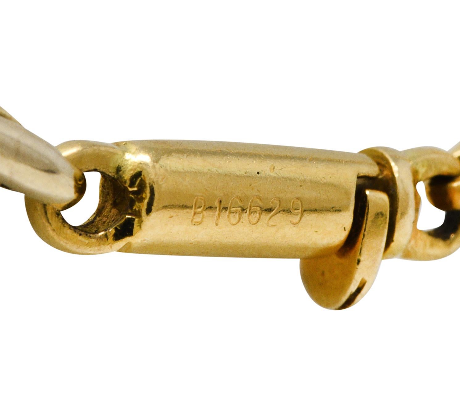 Cartier Zweifarbige Vintage-Halskette aus 18 Karat Gold mit Gliedern von Cartier 1