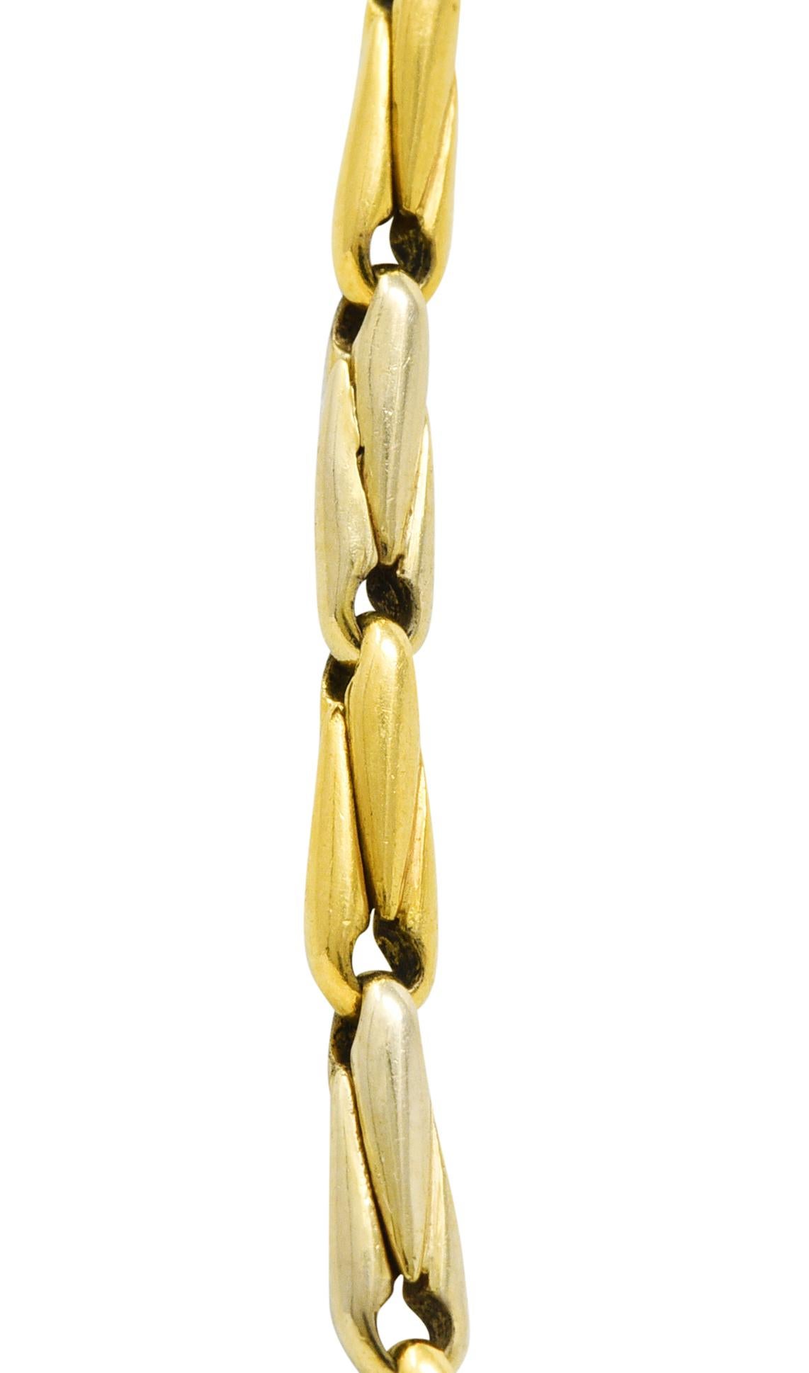 Cartier Zweifarbige Vintage-Halskette aus 18 Karat Gold mit Gliedern von Cartier 4