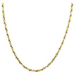 Collana vintage Cartier a due toni con catena d'oro 18 carati A Link