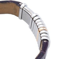 Cartier Two-Tone 18K Gold Diamond Leather Declaration Women's Wristwatch 16 mm