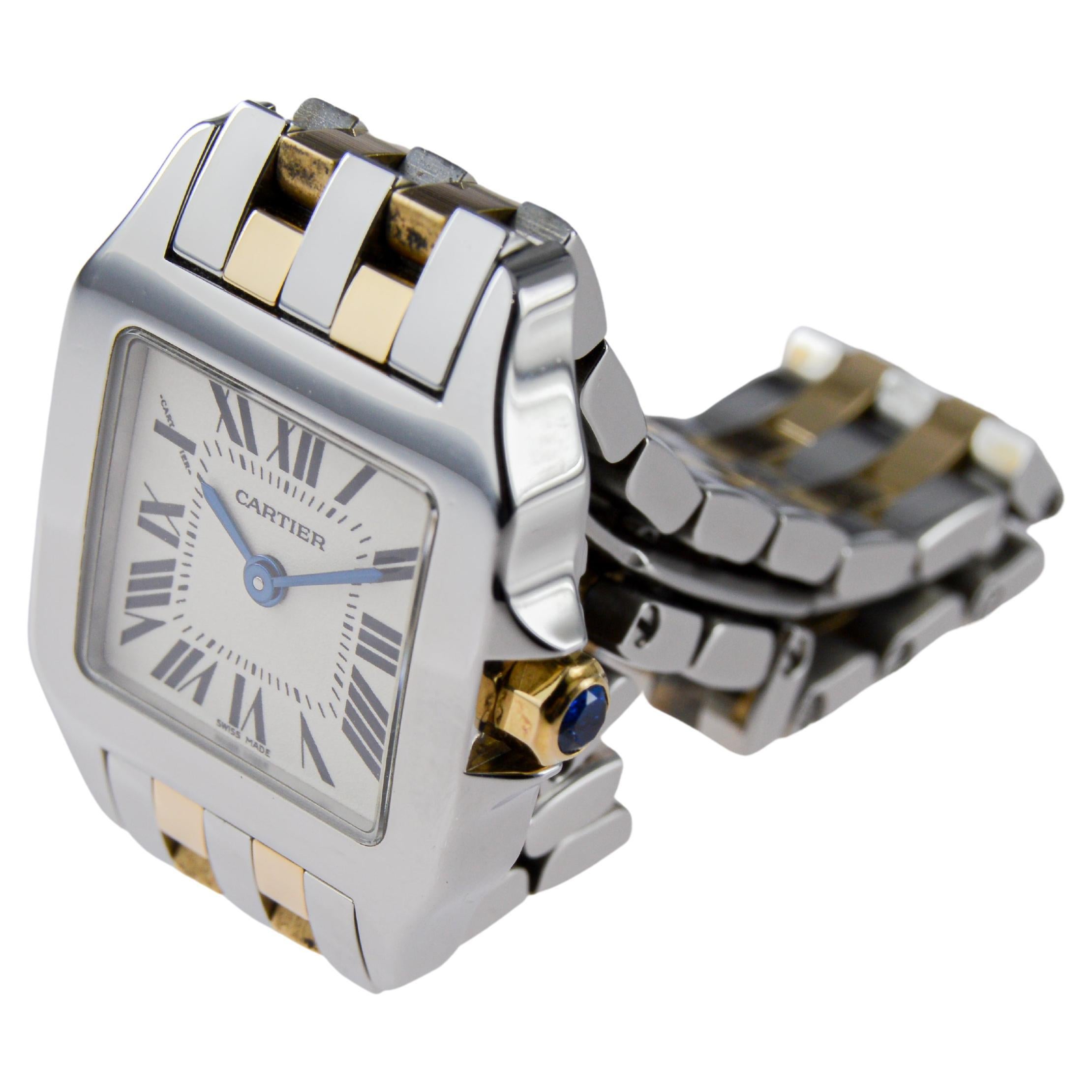 Orologio al quarzo da donna Cartier Demoiselle bicolore circa 2010 con scatola e libretti in vendita 7