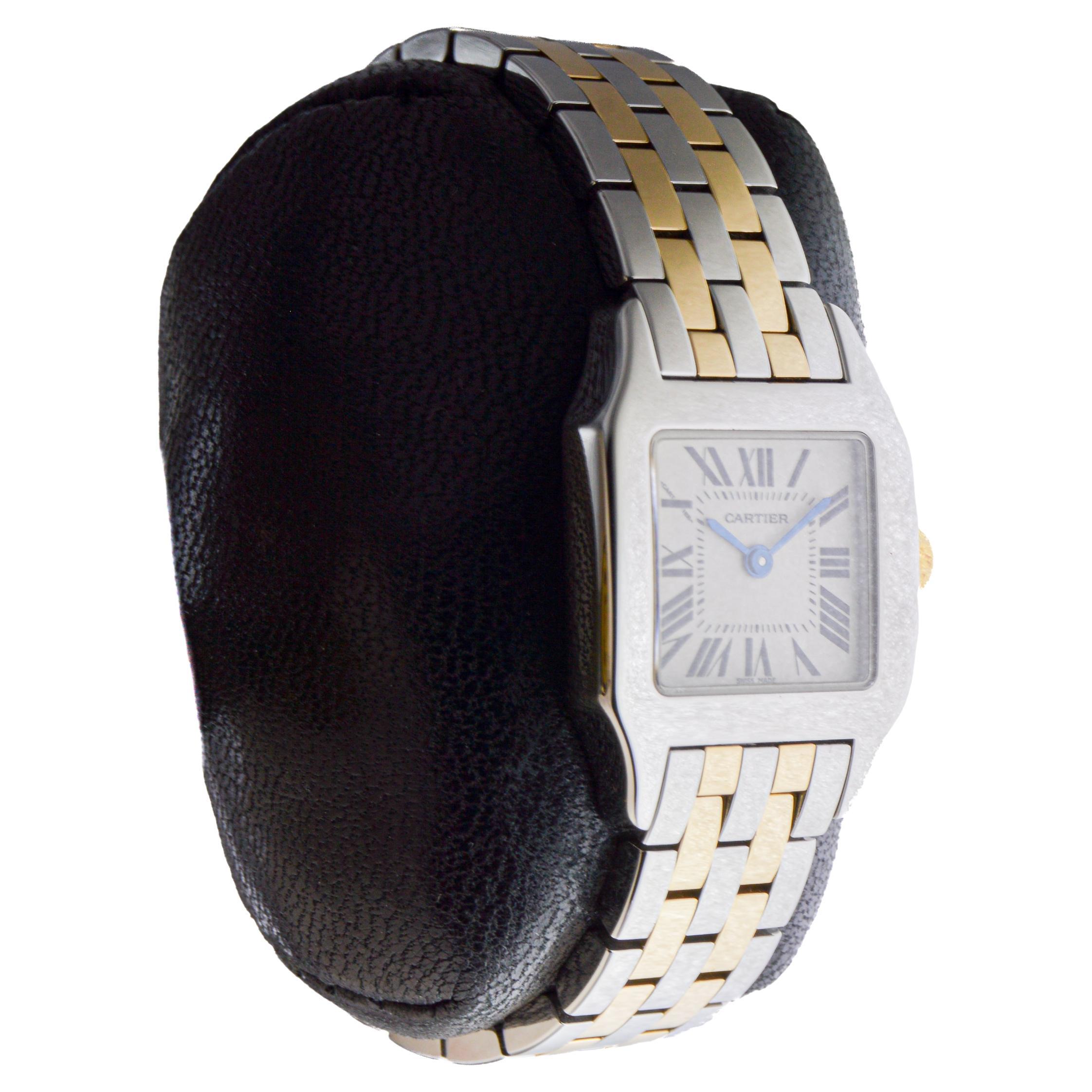 Moderno Orologio al quarzo da donna Cartier Demoiselle bicolore circa 2010 con scatola e libretti in vendita