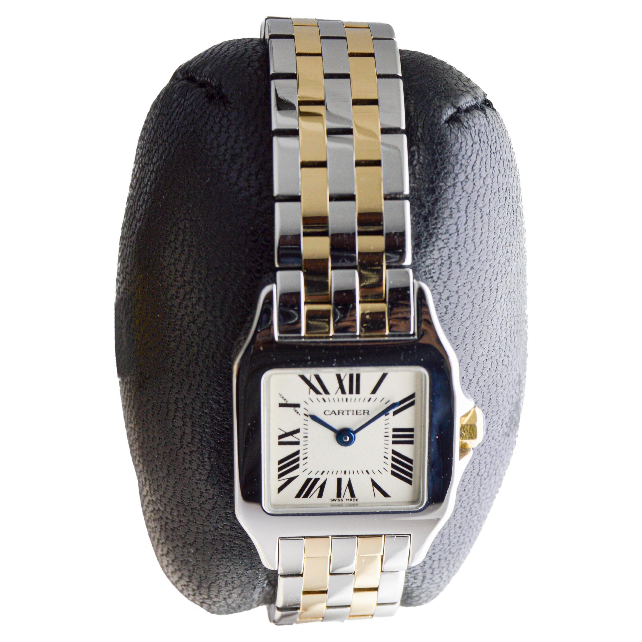 Donna Orologio al quarzo da donna Cartier Demoiselle bicolore circa 2010 con scatola e libretti in vendita