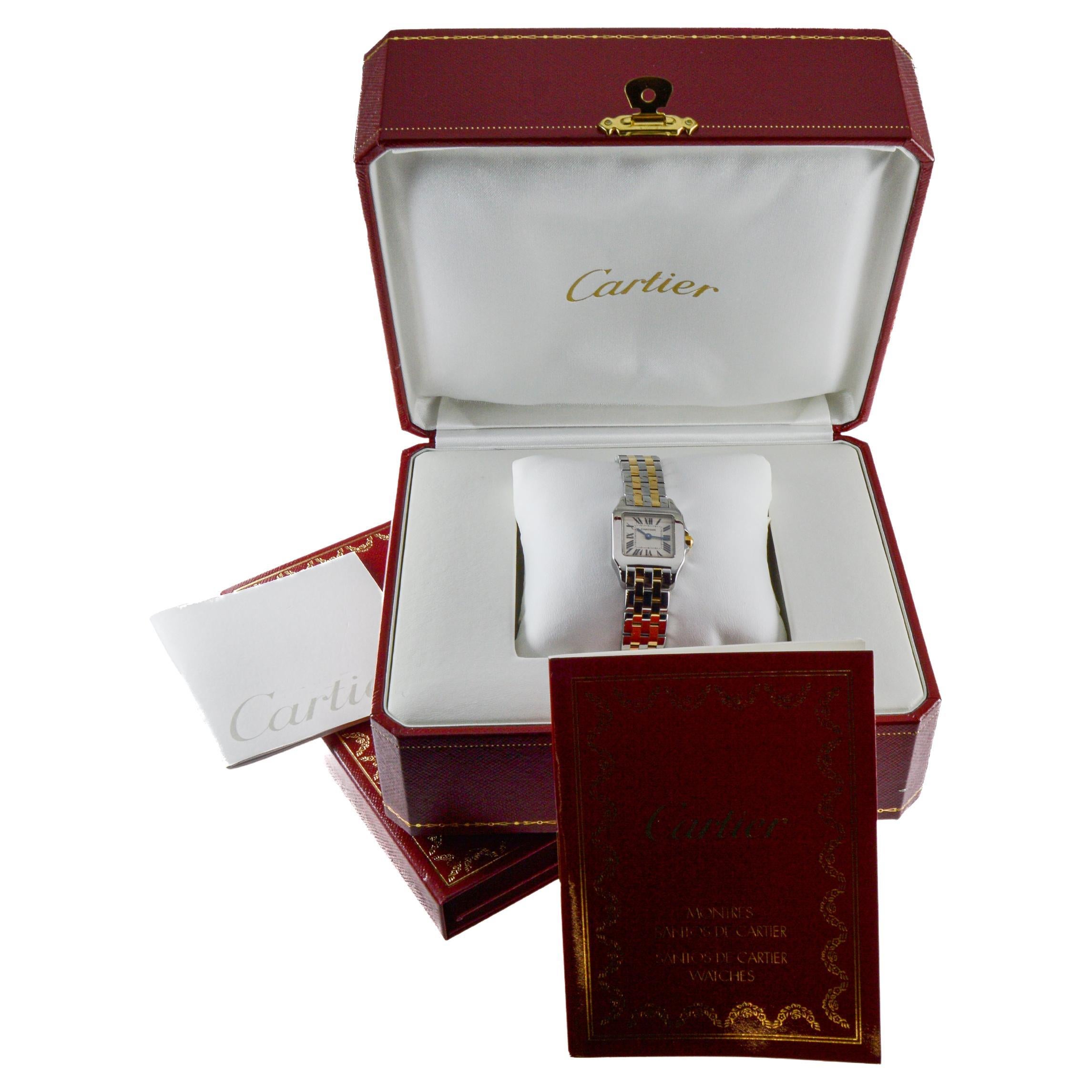 Orologio al quarzo da donna Cartier Demoiselle bicolore circa 2010 con scatola e libretti in vendita