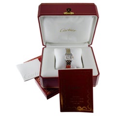 Cartier Two Tone Demoiselle Ladies Quartz Watch circa 2010 with Box and Booklets
