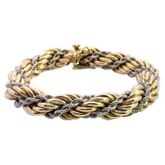 Cartier Two-Tone Gold Twisted Rope Bracelet