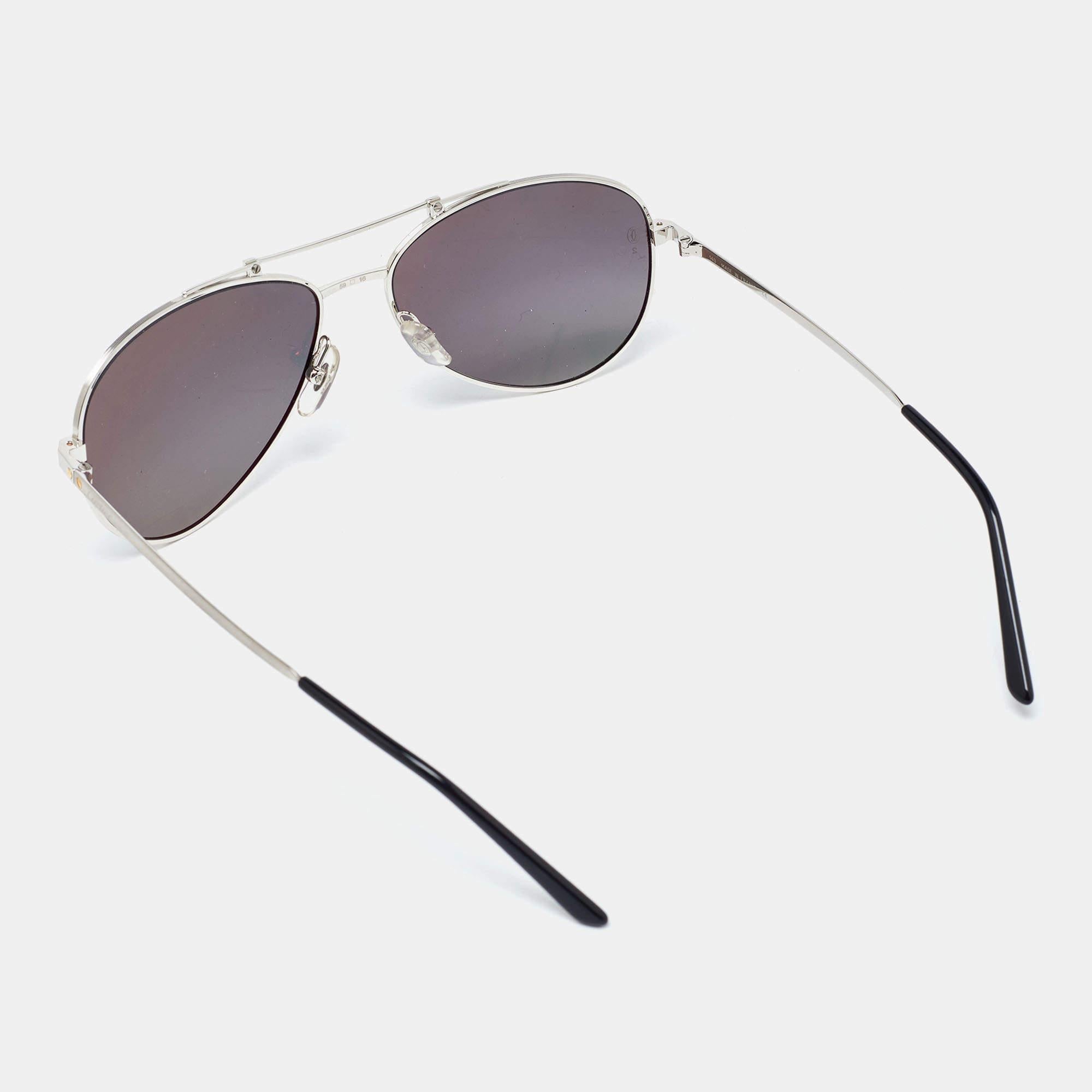 This pair of Cartier sunglass is the perfect inspiration for a versatile look. Crafted from acetate, its striking print offers it a desirable look, and it is beautified with two-tone accents.

Includes: Original Dustbag, Original Case, Original Dust
