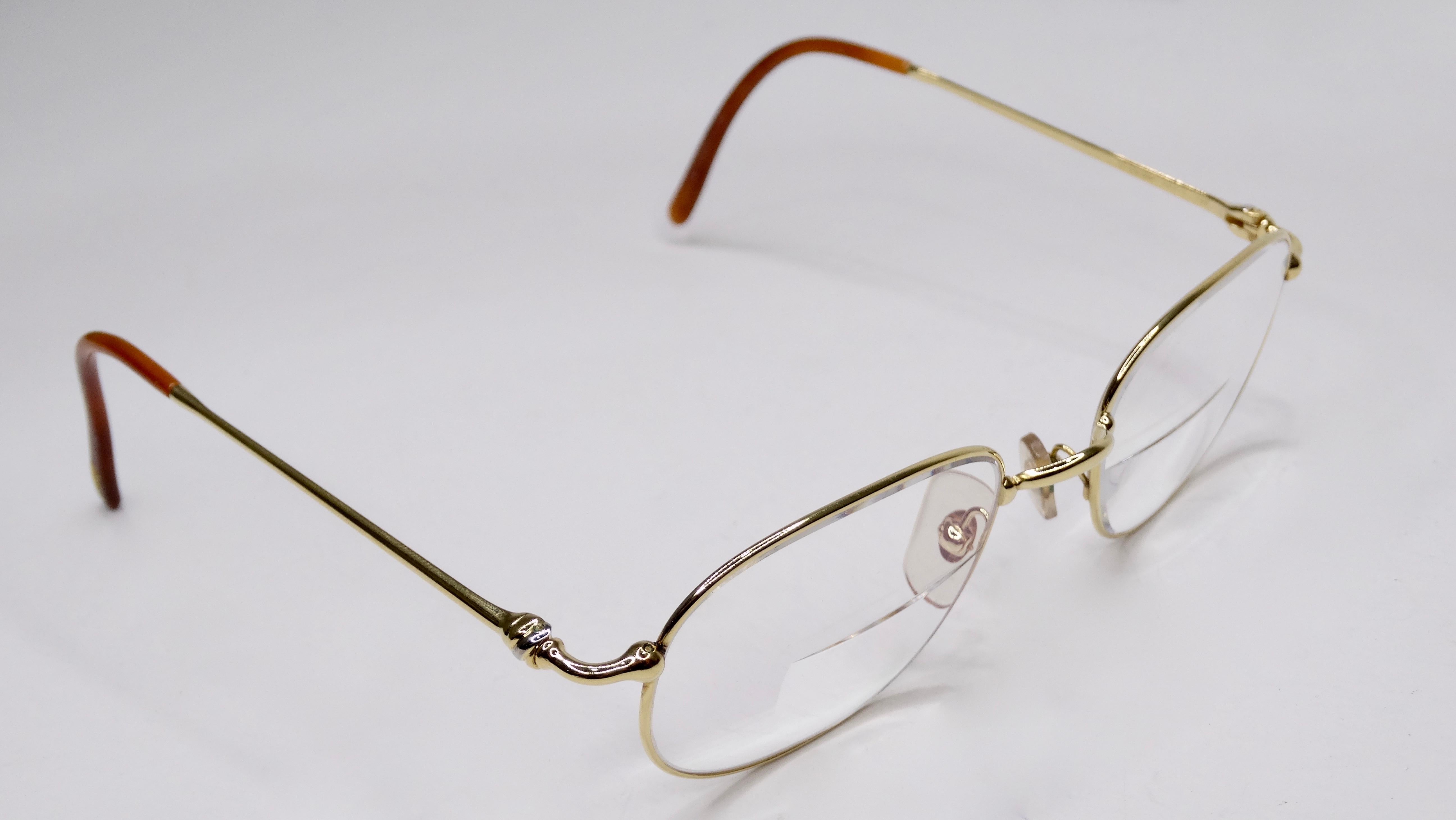 Cartier Two-Tone Oval Glasses  In Good Condition For Sale In Scottsdale, AZ