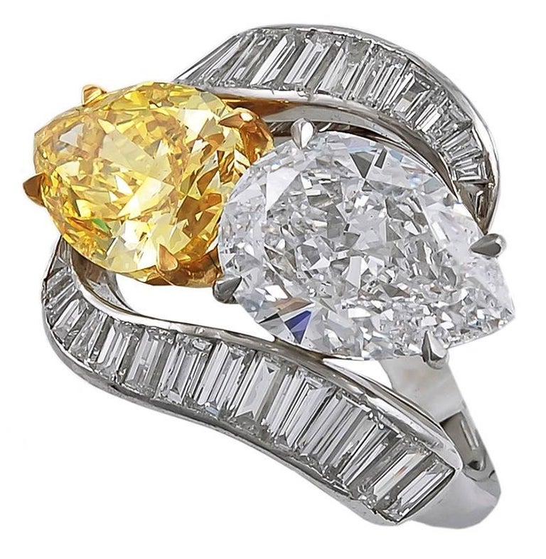 cartier pear diamond ring