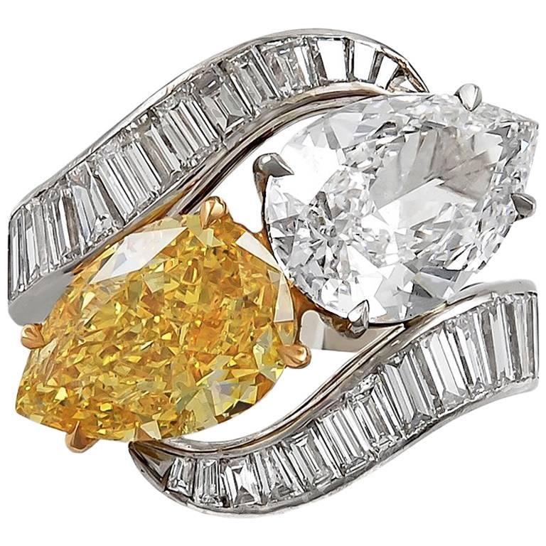 cartier pear diamond ring