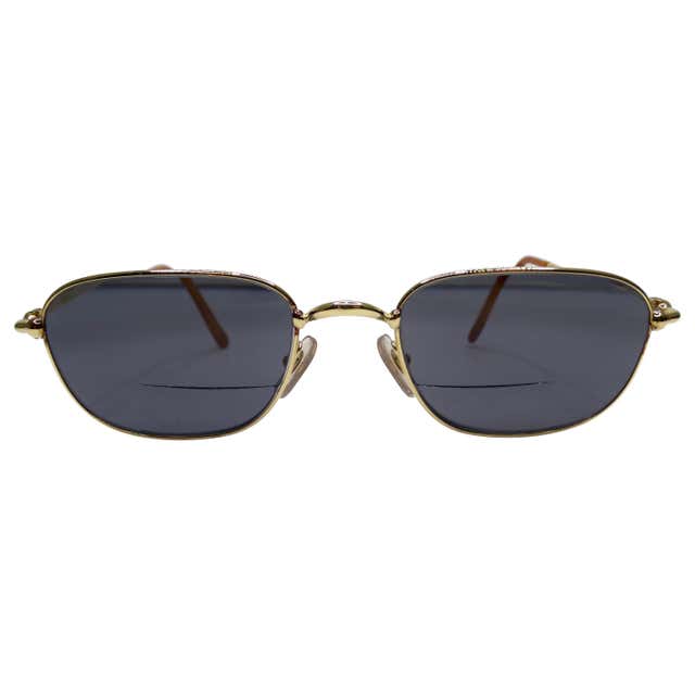 Porta Romana 1990s Skinny Black Wood Stain Sunglasses For Sale at 1stDibs
