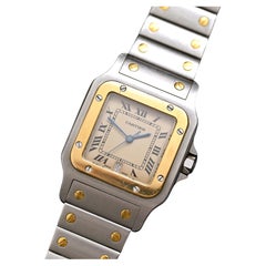 Cartier Santos Galbee bicolor con mecanismo de cuarzo, ref. 187901
