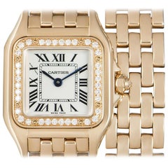 Cartier Unworn Panthere Double Loop Ladies Rose Gold WJPN0014 Quartz Wristwatch