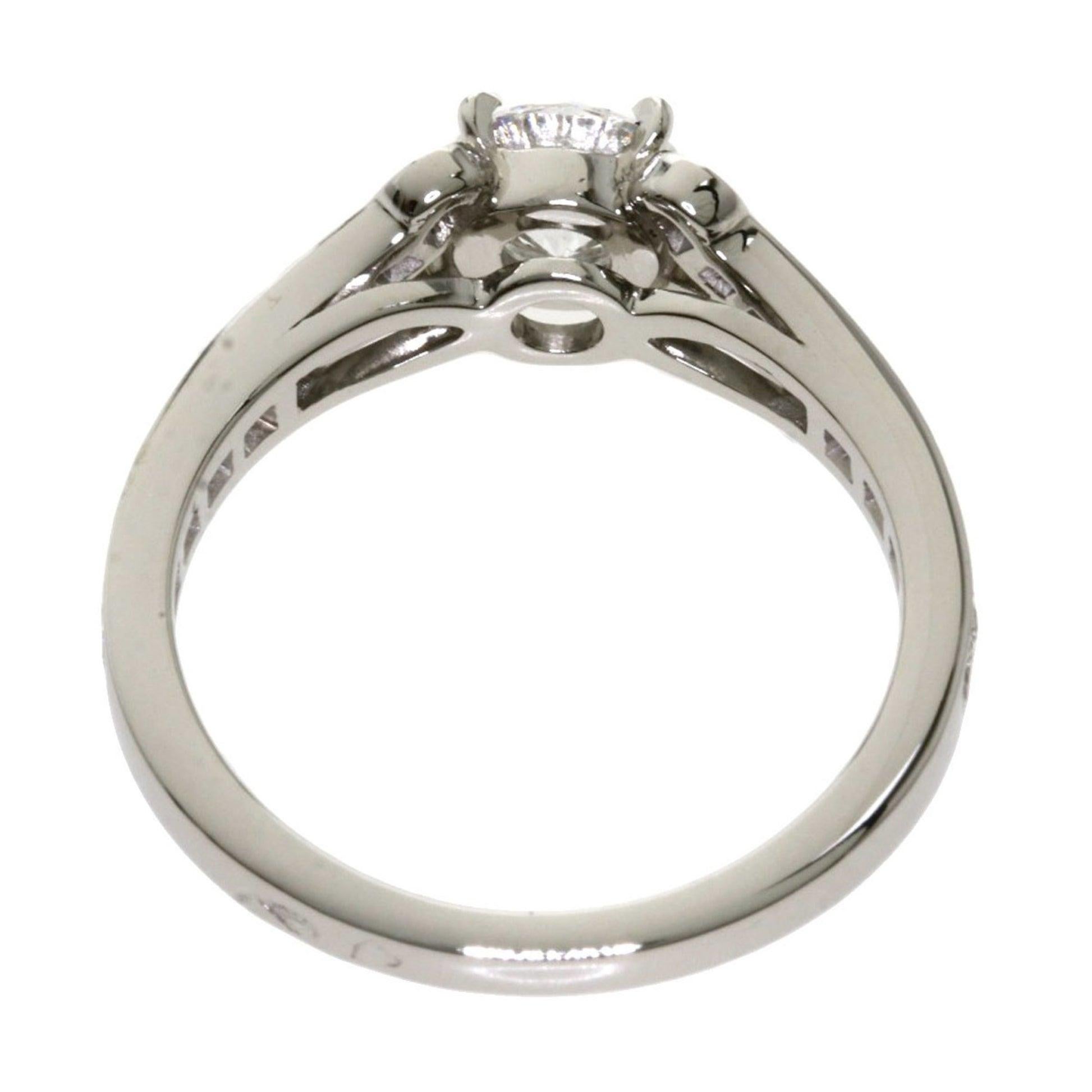 Women's Cartier Valerina Solitaire Diamond Ring in Platinum For Sale