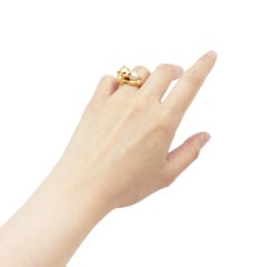 Cartier Vedra Panther-Perlenring aus 18 Karat Gelbgold mit Smaragd und Onyx