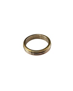 Cartier Vendome 18K Tricolor Gold Band Ring Größe 5,5-5,75 (51 europäisch) #24603