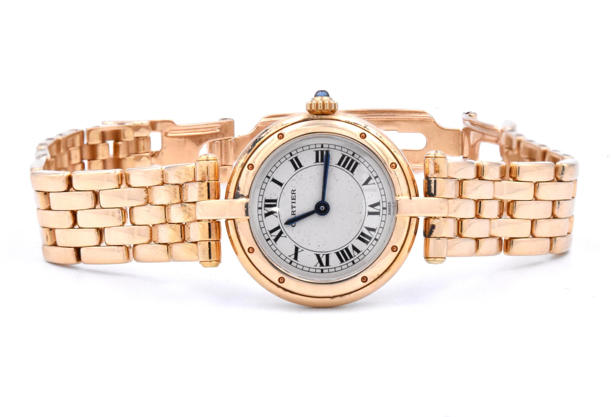 Cartier Vendome 18 Karat Yellow Gold Wristwatch Ref. 001949 In Excellent Condition In Scottsdale, AZ