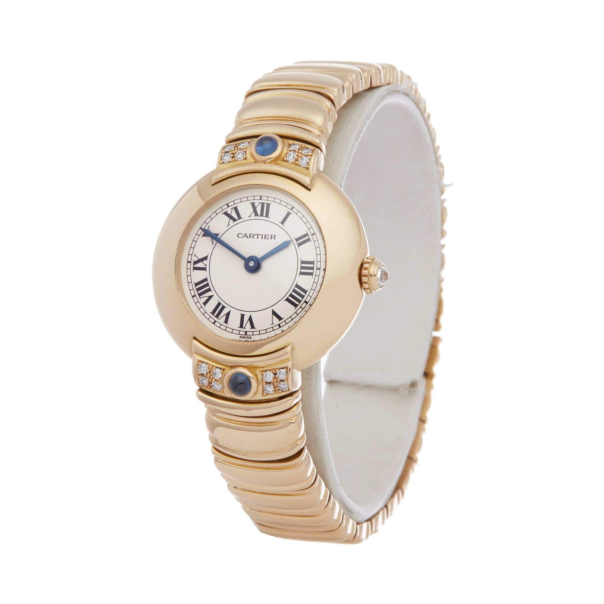 Xupes Reference: W007373
Manufacturer: Cartier
Model: Vendome
Model Variant: 
Model Number: 878999
Age: 01-10-2004
Gender: Ladies
Complete With: Cartier Box, Manuals & Guarantee
Dial: White Roman
Glass: Sapphire Crystal
Case Size: 25mm
Case