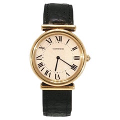 Cartier Vendome Bi-Plan Ref. 2220 18k Gold Manual Wind Wristwatch