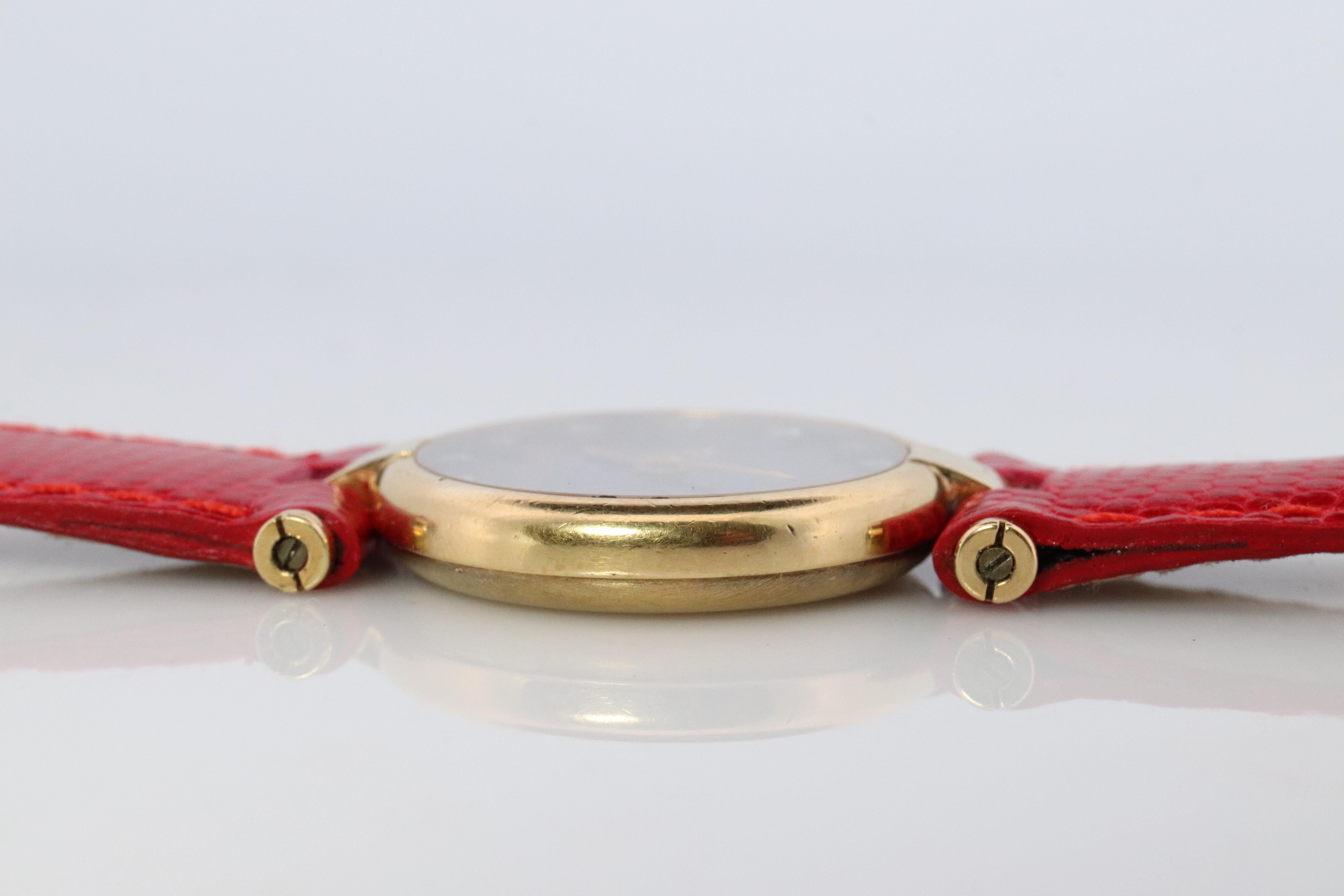 De las mujeres Reloj Cartier Vendome DIAMANTE. Must de Cartier Redondo ARGENT 925 Vermeil Cuarzo en venta