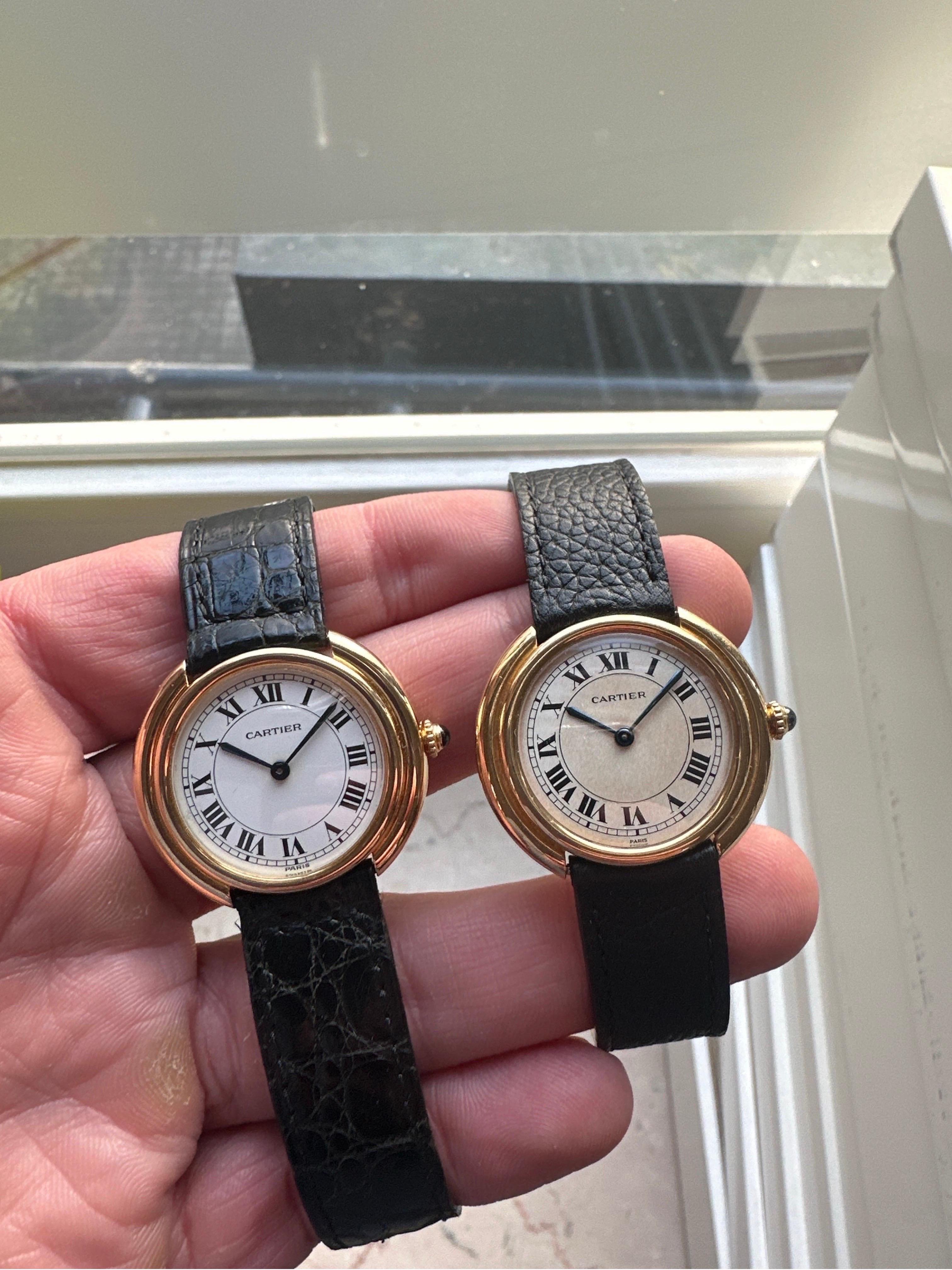 Cartier Vendome GM Automatic and Handwounded In Good Condition In Heerlen, NL