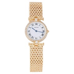 Cartier 'Vendome' Gold and Diamond Watch, Ref. 834501A6