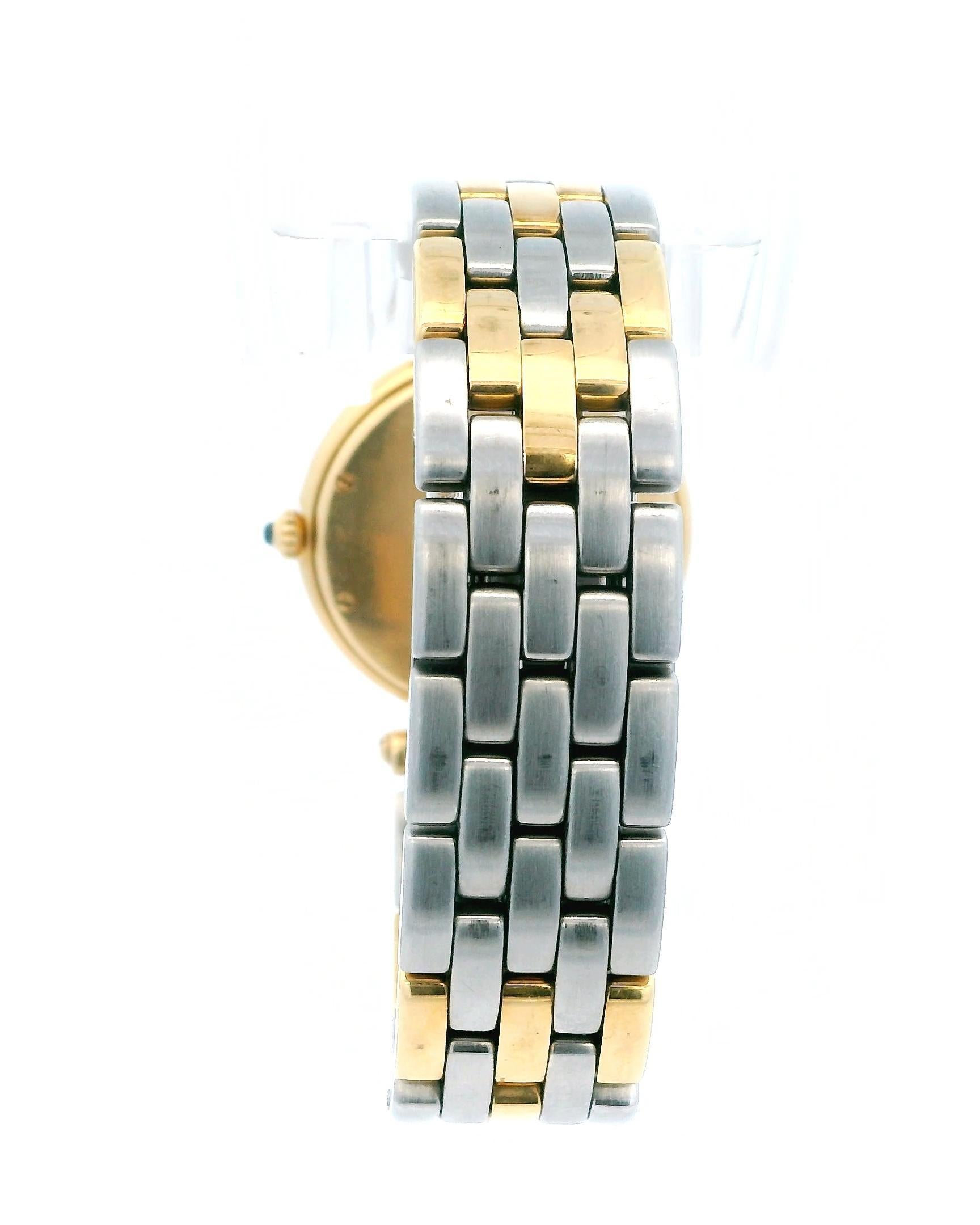 Cartier Vendome Large 8839647 Or jaune 18K  Montre-bracelet bicolore en vente 1