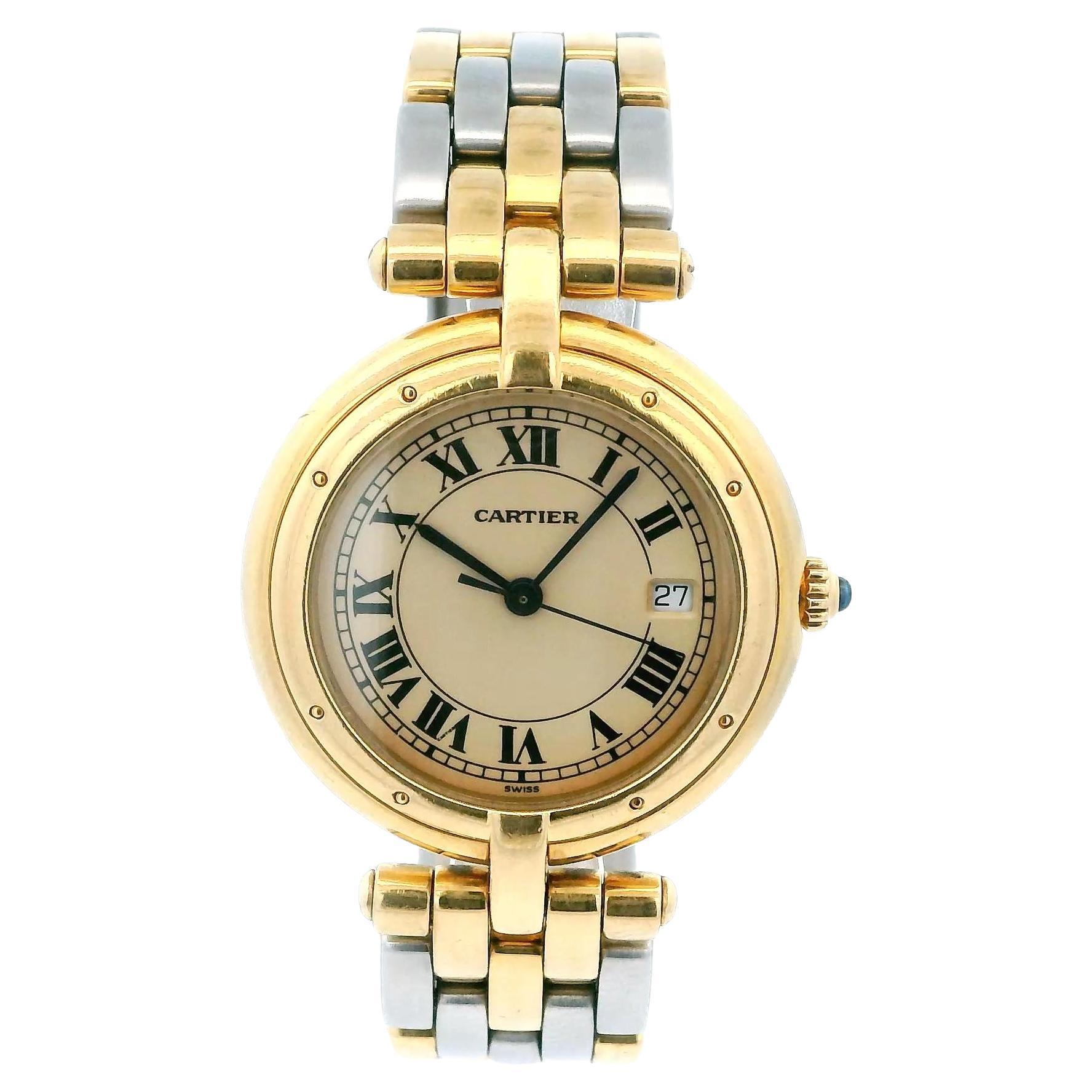Cartier Vendome Groß 8839647 18K Gelbgold  & Zweifarbige Armbanduhr