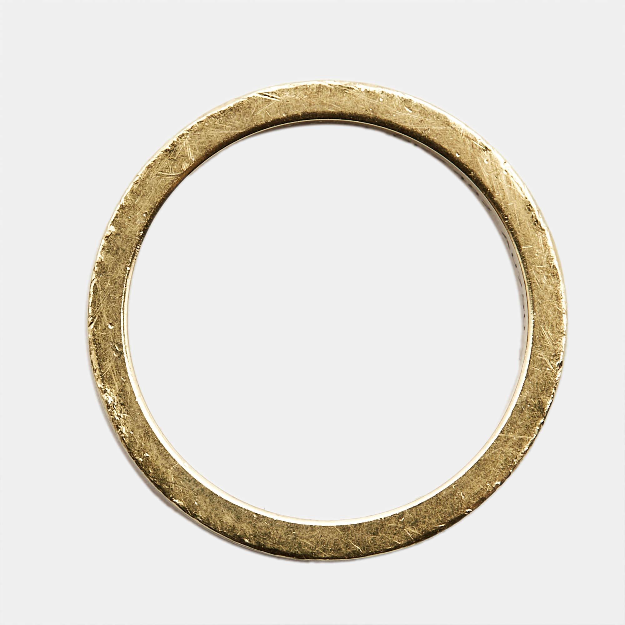 Cartier Vendome Louis 18k Three Tone Gold Wedding Band Ring Size 48 2