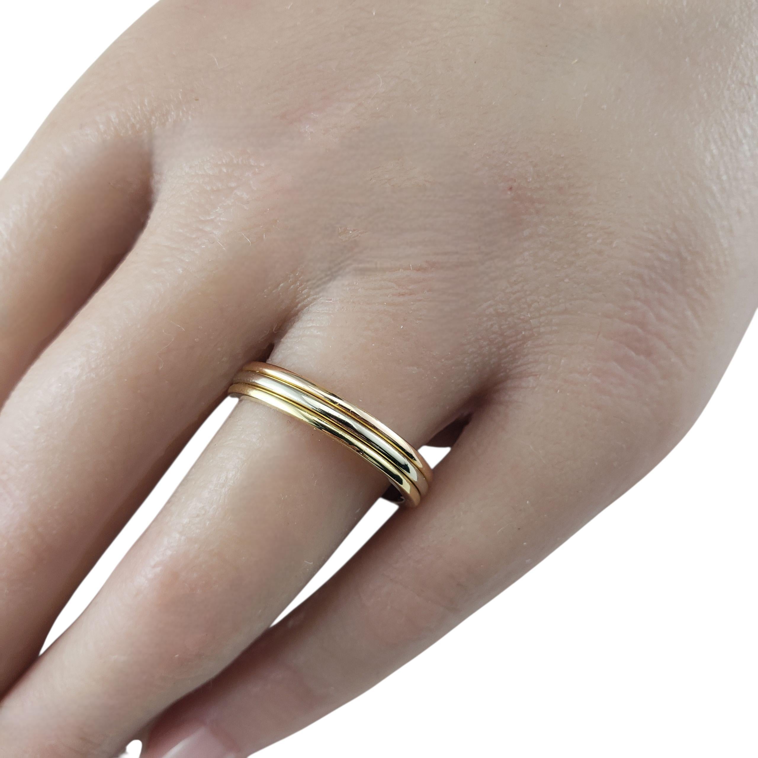 Cartier Vendome Louis Anello nuziale in oro 18 carati tricolore misura 10,5 #22976 in vendita 3