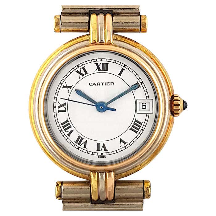 Cartier Vendome Louis Cartier Trinity Date Three 18k Golds with 3 Gold ...
