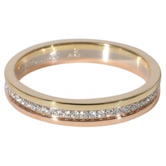 Cartier Vendome Louis Cartier Wedding Band in 18k 3 Tone Gold 0.25 CTW