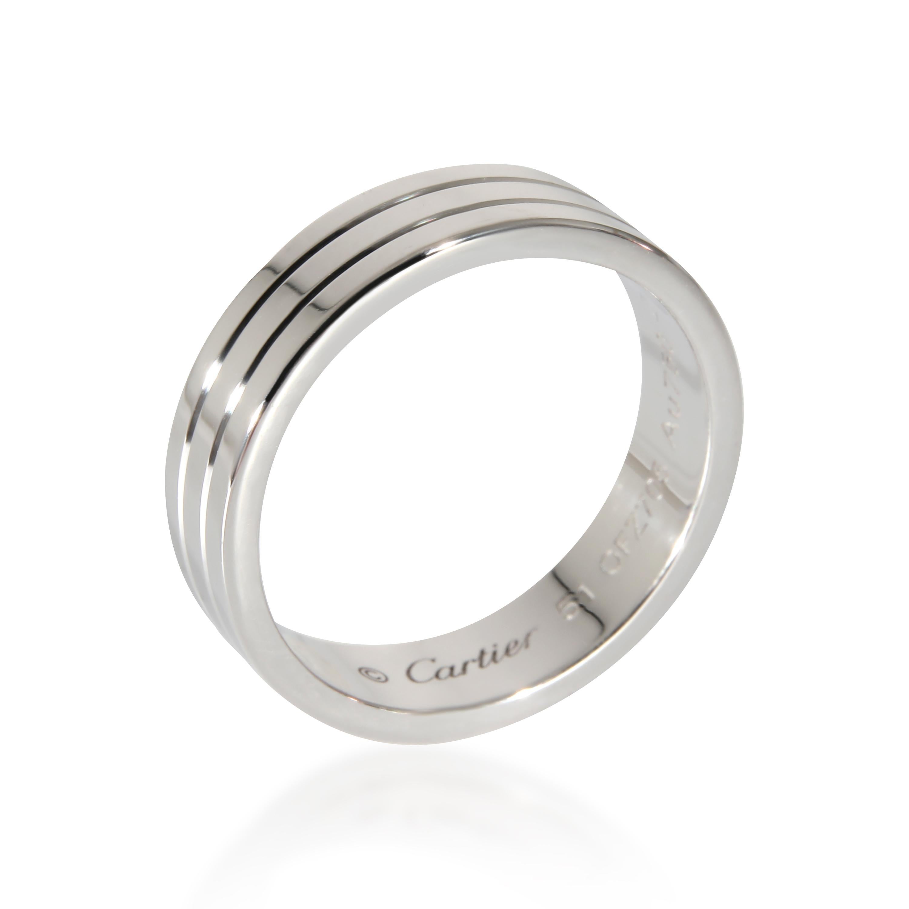 Alianza de boda Cartier Vendome Louis Cartier (Oro blanco) en Excelente estado para la venta en New York, NY