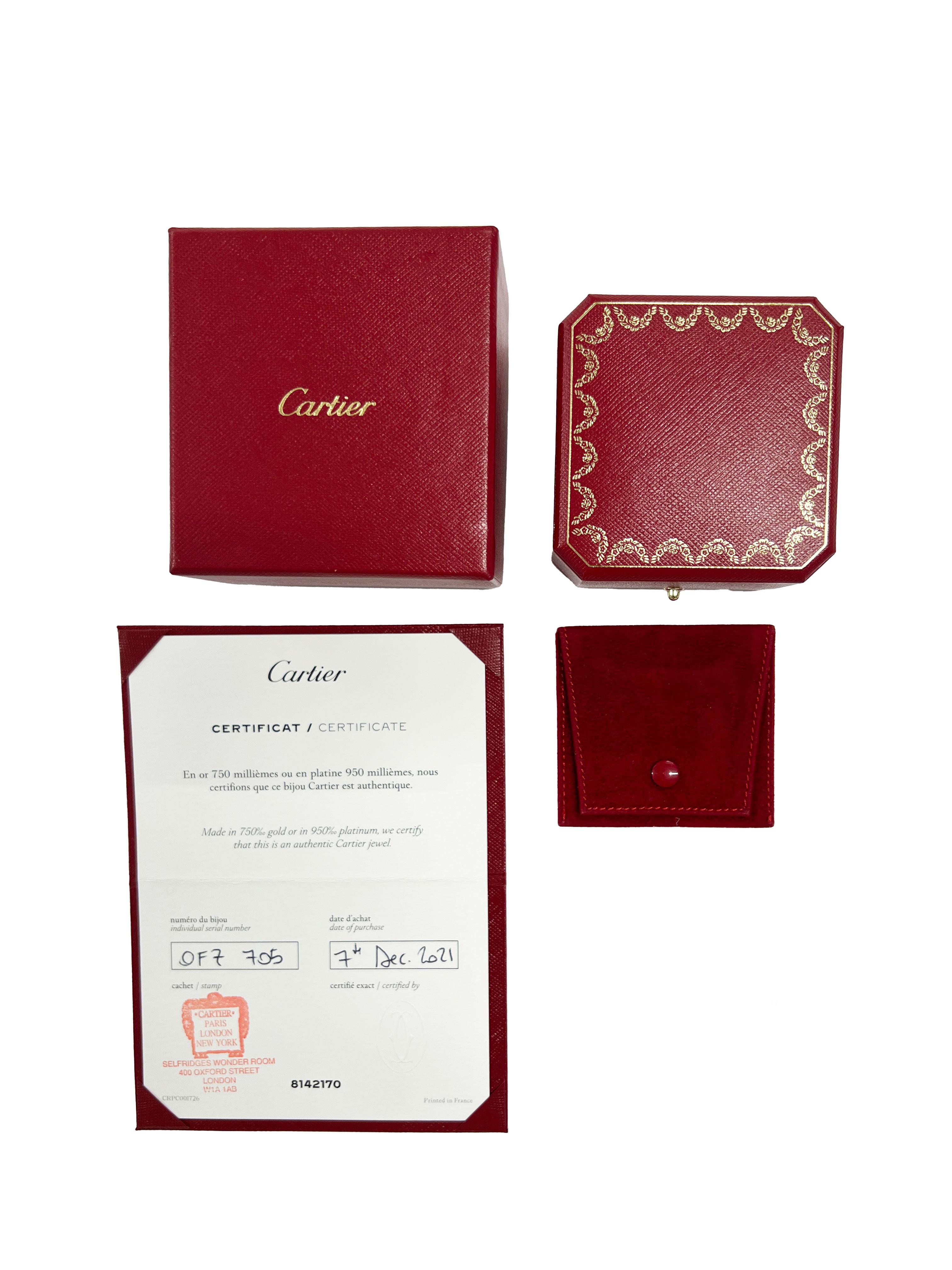 Alianza de boda Cartier Vendome Louis Cartier (Oro blanco) en venta 1
