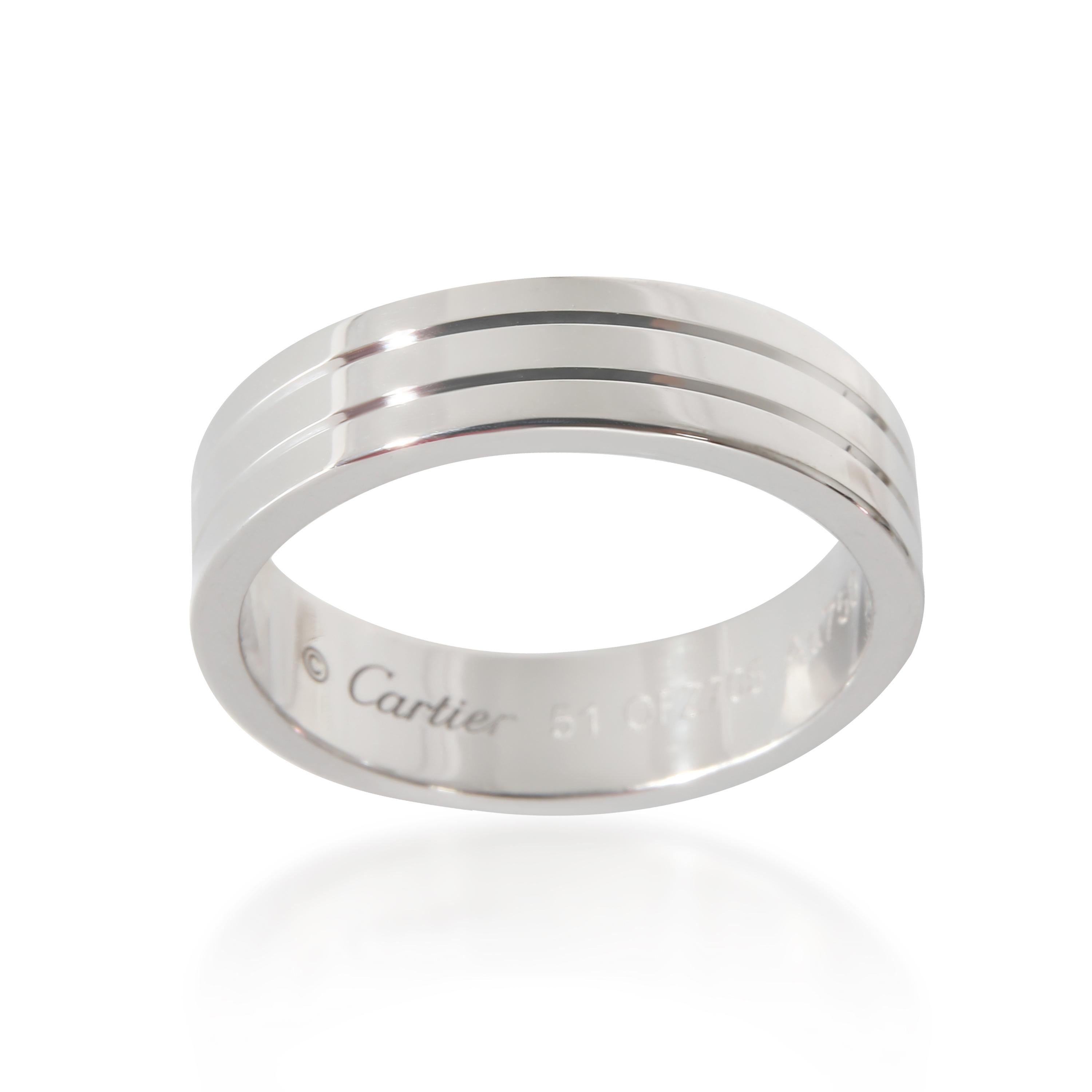 Alianza de boda Cartier Vendome Louis Cartier (Oro blanco) en venta 2