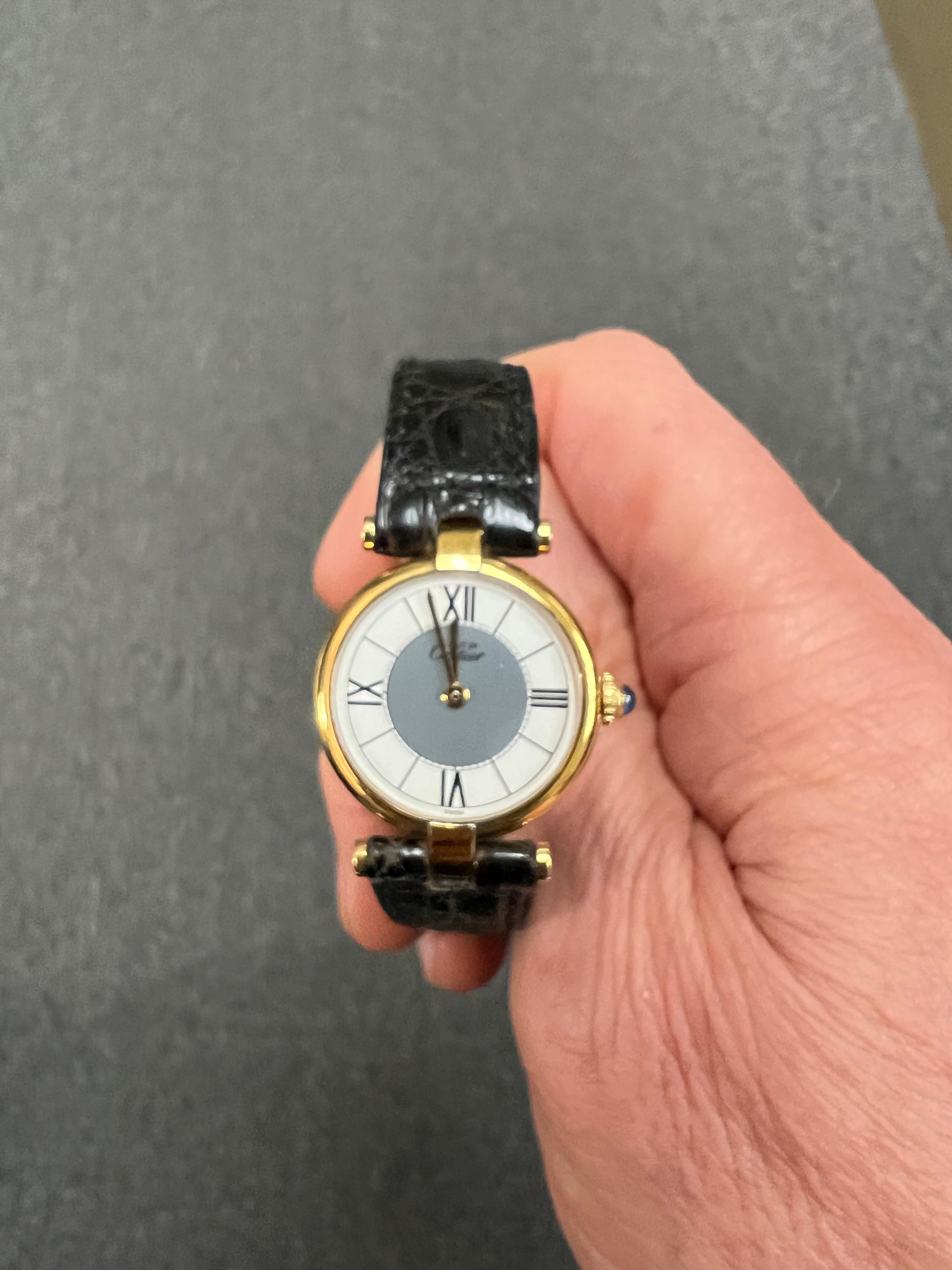 Cartier Vendome Must De Cartier Vermeil Wristwatch 4