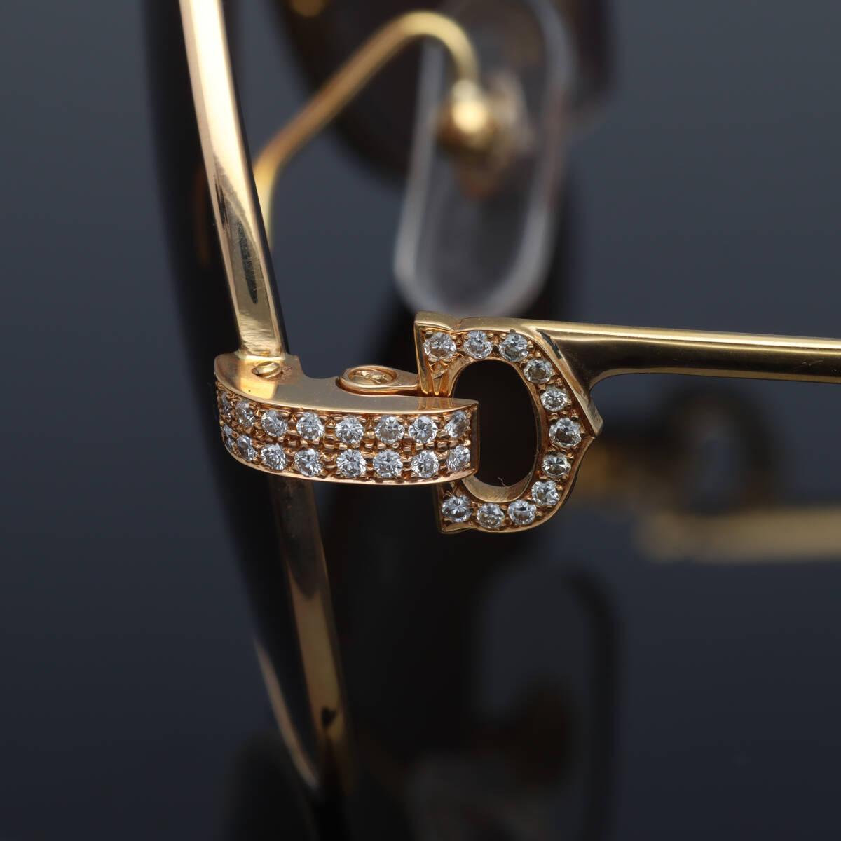 Cartier Vendôme Papillon 130 59-14 Diamonds 18K Yellow Gold Eyewear Sunglasses For Sale 5