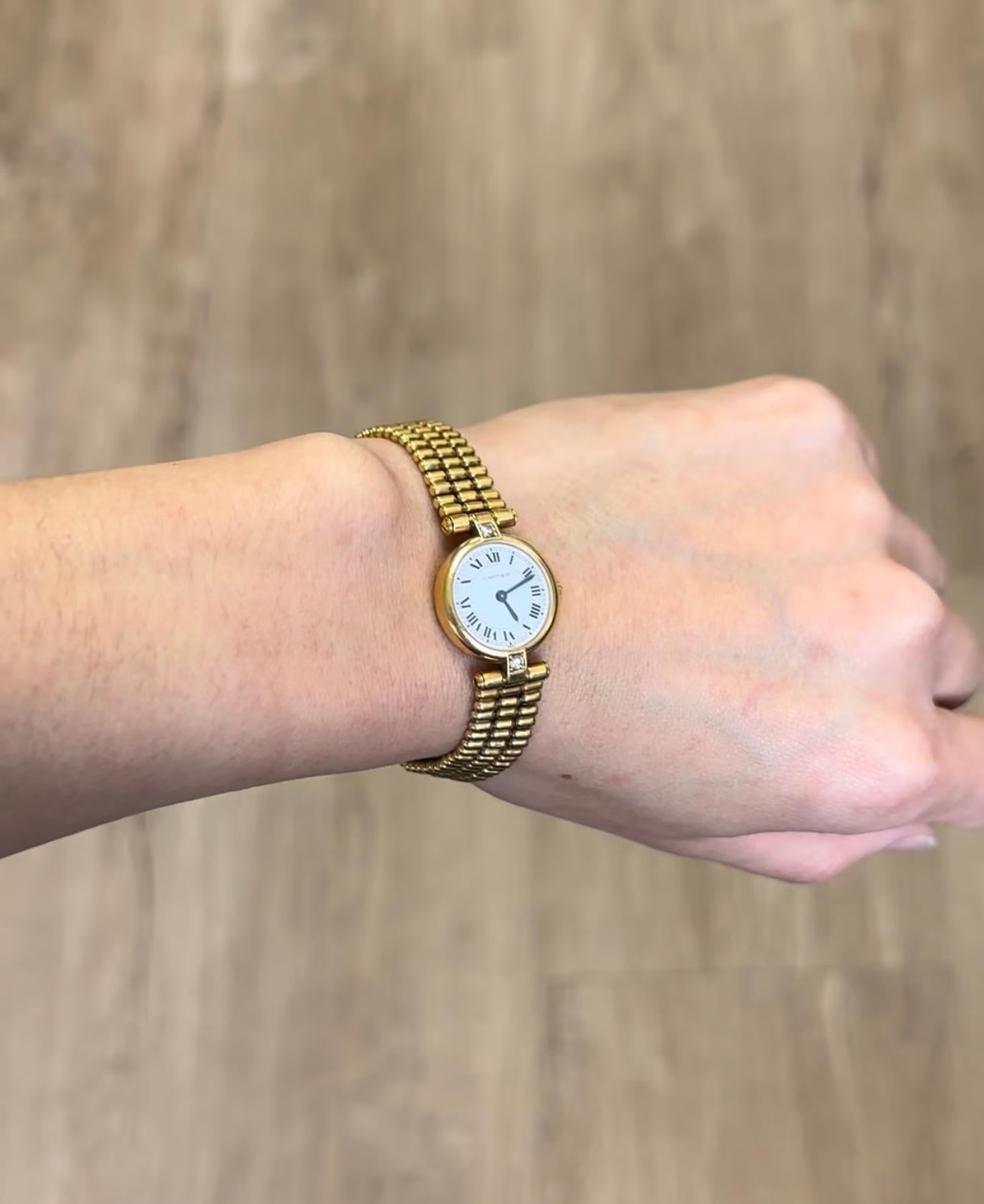 Women's Cartier Vendome Quartz 18K Yellow Gold & Diamonds Watch